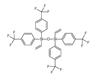 ethenyl-[ethenyl-bis[4-(trifluoromethyl)phenyl]silyl]oxy-bis[4-(trifluoromethyl)phenyl]silane结构式