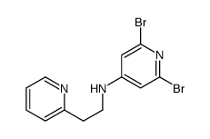 2,6-dibromo-N-(2-pyridin-2-ylethyl)pyridin-4-amine结构式