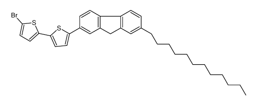 2-bromo-5-[5-(7-dodecyl-9H-fluoren-2-yl)thiophen-2-yl]thiophene Structure