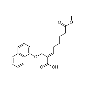 (E)-8-甲氧基-2-(萘-1-丙氧基)甲基)-8-氧基-2-烯酸结构式