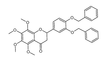 3',4'-dibenzyloxy-5,6,7,8-tetramethoxyflavanone结构式