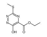 ETHYL 6-HYDROXY-3-(METHYLTHIO)-1,2,4-TRIAZINE-5-CARBOXYLATE结构式
