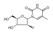 1-(2-deoxy-2-fluoro-α-D-arabinofuranosyl)thymine结构式