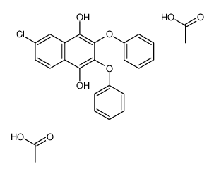 acetic acid,6-chloro-2,3-diphenoxynaphthalene-1,4-diol结构式
