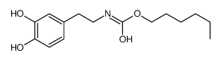 hexyl N-[2-(3,4-dihydroxyphenyl)ethyl]carbamate Structure