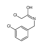 2-chloro-N-[(3-chlorophenyl)methyl]acetamide structure