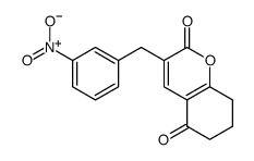 3-[(3-nitrophenyl)methyl]-7,8-dihydro-6H-chromene-2,5-dione Structure