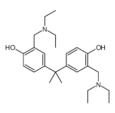 2-(diethylaminomethyl)-4-[2-[3-(diethylaminomethyl)-4-hydroxyphenyl]propan-2-yl]phenol结构式