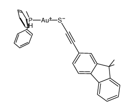 [Au(2-C15H13-CC-S)(PPh2Me)]结构式