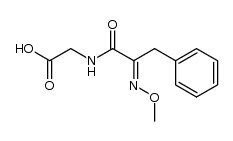 N-(2-methoxyimino-3-phenyl-propionyl)-glycine结构式