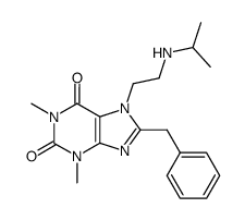 8-benzyl-7-(2-isopropylamino-ethyl)-1,3-dimethyl-3,7-dihydro-purine-2,6-dione结构式