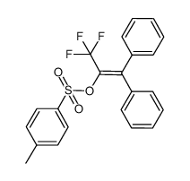 3,3,3-trifluoro-1,1-diphenyl-2-tosyloxypropene结构式