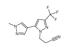 3-[1'-Methyl-5-(trifluoromethyl)-1'H,2H-3,4'-bipyrazol-2-yl]propa nenitrile图片