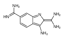 3-amino-2-(diaminomethylidene)indole-6-carboximidamide结构式