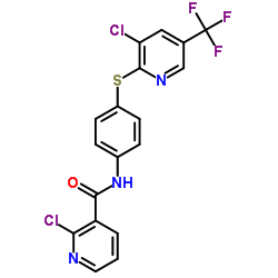 2-Chloro-N-(4-{[3-chloro-5-(trifluoromethyl)-2-pyridinyl]sulfanyl}phenyl)nicotinamide结构式