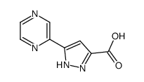 5-Pyrazin-2-yl-1H-pyrazole-3-carboxylic acid Structure