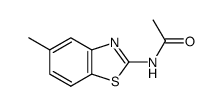 Benzothiazole, 2-acetamido-5-methyl- (6CI) Structure