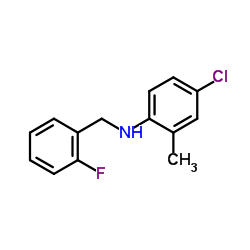 4-Chloro-N-(2-fluorobenzyl)-2-methylaniline结构式