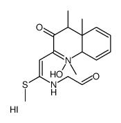 2-[[(E)-2-(1,3-dihydroxy-1,4,4a-trimethyl-4,8a-dihydroquinolin-1-ium-2-yl)-1-methylsulfanylethenyl]amino]acetaldehyde,iodide Structure