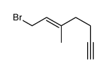 7-bromo-5-methylhept-5-en-1-yne Structure