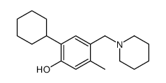 2-cyclohexyl-5-methyl-4-(piperidin-1-ylmethyl)phenol Structure