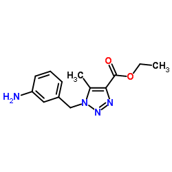 Ethyl 1-(3-aminobenzyl)-5-methyl-1H-1,2,3-triazole-4-carboxylate Structure