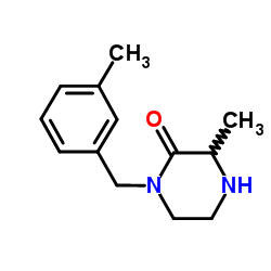 3-Methyl-1-(3-methylbenzyl)-2-piperazinone Structure