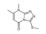 6,8-dimethyl-3-methylthio-1,2,4-triazolo<4,3-a>pyrimidin-5(8H)-one Structure