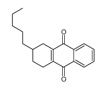 2-pentyl-1,2,3,4-tetrahydroanthracene-9,10-dione结构式