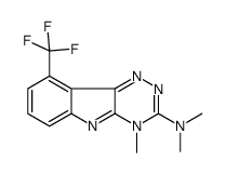 N,N,4-trimethyl-9-(trifluoromethyl)-[1,2,4]triazino[5,6-b]indol-3-amine结构式