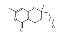 2-chloromercurymethyl-3,4-dihydro-2,7-dimethyl-2H,5H-pyrano{4,3-b}pyran-5-one Structure