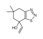 7-ethenyl-5,5-dimethyl-4,6-dihydro-1,2,3-benzothiadiazol-7-ol结构式