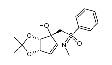 2,2-dimethyl-4-[(N-methylphenylsulfonimidoyl)methyl]-3αβ,6αβ-dihydro-4H-cyclopenta-1,3-dioxol-4-ol结构式