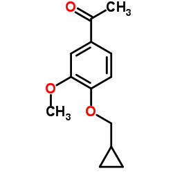 1-[4-(Cyclopropylmethoxy)-3-methoxyphenyl]ethanone结构式