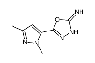 5-(2,5-dimethylpyrazol-3-yl)-1,3,4-oxadiazol-2-amine结构式