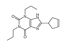 8-cyclopent-3-en-1-yl-1,3-dipropyl-7H-purine-2,6-dione结构式