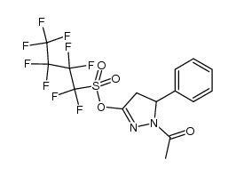 1-acetyl-5-phenyl-4,5-dihydro-1H-pyrazol-3-yl 1,1,2,2,3,3,4,4,4-nonafluorobutane-1-sulfonate结构式