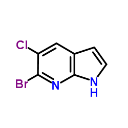6-Bromo-5-chloro-7-azaindole structure