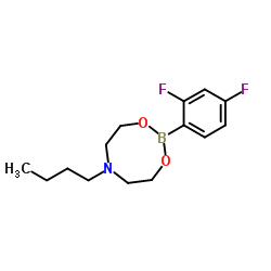 6-Butyl-2-(2,4-difluorophenyl)-1,3,6,2-dioxazaborocane Structure