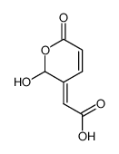 (E)-(2-hydroxy-6-oxo-3,6-dihydro-2H-pyran-3-ylidene)acetic acid Structure