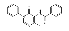 5-Benzamido-6-methyl-3-phenylpyrimidin-4(3H)-one结构式