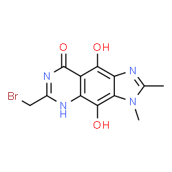 8H-Imidazo[4,5-g]quinazolin-8-one,6-(bromomethyl)-3,5-dihydro-4,9-dihydroxy-2,3-dimethyl- (9CI) Structure