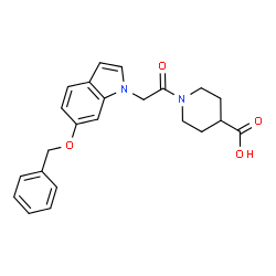 1-{[6-(benzyloxy)-1H-indol-1-yl]acetyl}piperidine-4-carboxylic acid结构式