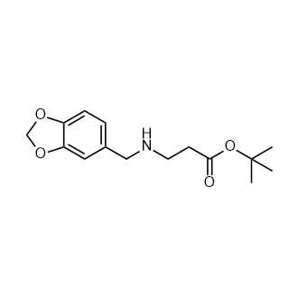 叔丁基3-{[(2H-1,3-苯并二氧戊环-5-基)甲基]氨基}丙酸乙酯结构式
