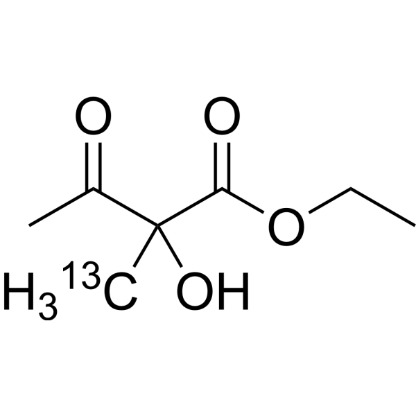 Ethyl 2-hydroxy-2-methyl-3-oxobutanoate-13C Structure