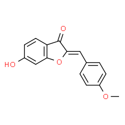 (Z)-6-hydroxy-2-(4-methoxybenzylidene)benzofuran-3(2H)-one结构式