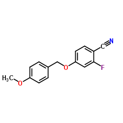2-Fluoro-4-[(4-methoxybenzyl)oxy]benzonitrile结构式
