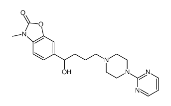 6-[1-hydroxy-4-(4-pyrimidin-2-ylpiperazin-1-yl)butyl]-3-methyl-1,3-benzoxazol-2-one Structure