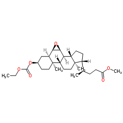 (3α,5β,6α,7α)-6,7-Epoxy-3-[(ethoxycarbonyl)oxy]cholan-24-oic Acid Methyl Ester结构式