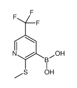 2-(Methylthio)-5-(trifluoromethyl)pyridin-3-ylboronic acid structure
